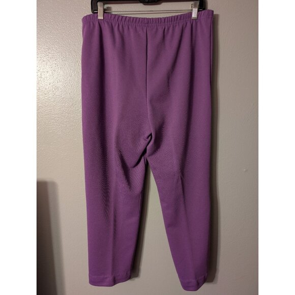 Vintage 80s/90s Haband for Her Purple Elastic Waist Pleated Pants Size 12P - Picture 3 of 5